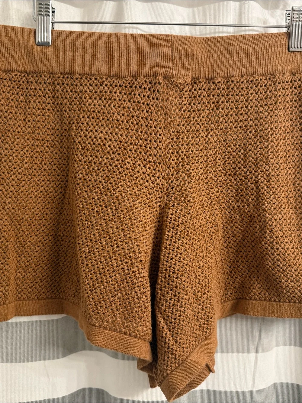 Pact Womens Beachside Knit Set Large Organic Cotton Linen Blend Brown Beach